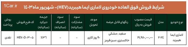 شرایط فروش لاماری هیبرید